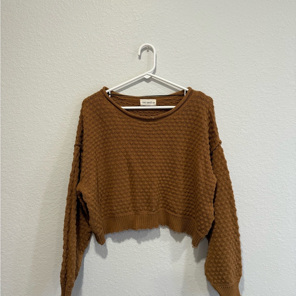 Cozy Brown Textured Sweater